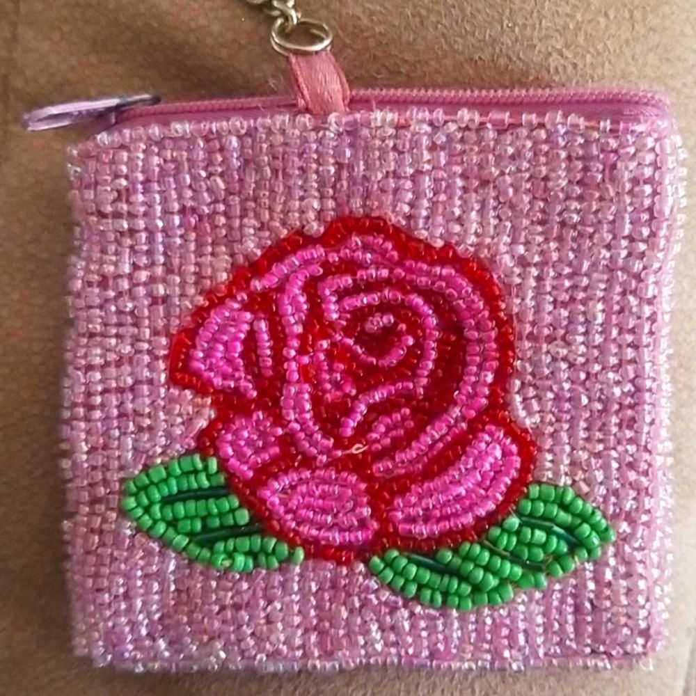 Rose Change Purse- Keychain